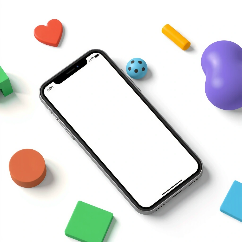 Interfaz minimalista moderna para juego móvil casual